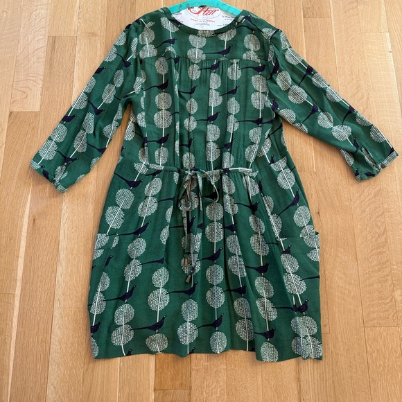 Anthropologie Green Dress with Tree Pattern - Picture 6 of 8